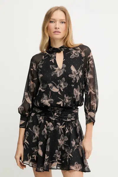 Šaty Pinko černá barva, mini, 105595 A2ST