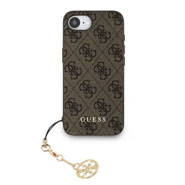 Zadní kryt Guess 4G Charm pro Apple iPhone 16e / 17e, tone on tone brown
