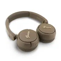 Bezdrátová sluchátka Guess Script Metal Logo, hnědá