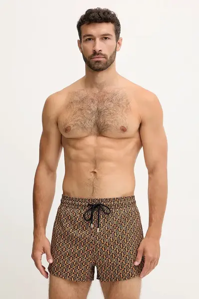 Plavkové šortky Vilebrequin MANTA oranžová barva, MTACF524