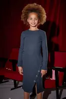 Dívčí šaty Mayoral modrá barva, midi, přiléhavé, 7915