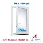 Plastové okno | 70 x 100 cm (700 x 1000 mm) | bílé |otevíravé i sklopné | pravé