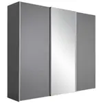 Moderano ŠATNÍ SKŘÍŇ SE ZRCADLEM, tmavě šedá, 280/240/68 cm