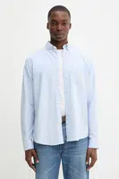 Bavlněná košile Guess Jeans pánská, modrá barva, regular, s límečkem button-down, M5YH64 WHFK1