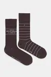 Ponožky Tommy Hilfiger 2-pack hnědá barva, 701236634
