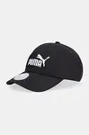 Bavlněná baseballová čepice Puma ESS NO.1 LOGO BB Cap Jr černá barva, 026554