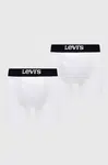Boxerky Levi's 2-pack pánské, bílá barva