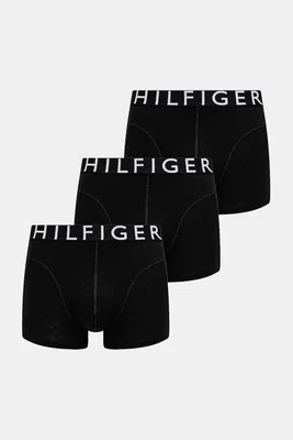Boxerky Tommy Hilfiger 3-pack pánské, černá barva, UM0UM03464