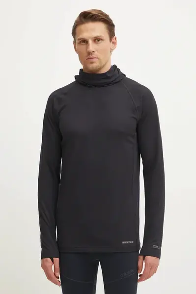 Funkční triko s dlouhým rukávem Burton Midweight X Base Layer Long Neck Hoodie černá barva, 222011