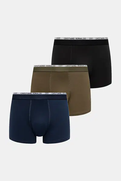 Boxerky CR7 Cristiano Ronaldo 3-pack pánské, černá barva, 8199-49-2113