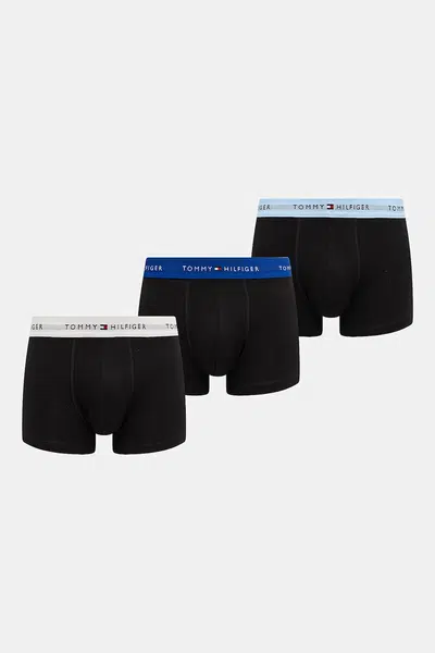 Boxerky Tommy Hilfiger 3-pack pánské, modrá barva, UM0UM02763