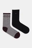 Ponožky Tommy Hilfiger 2-pack vínová barva, 701236502