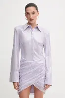 Šaty Rotate fialová barva, mini, přiléhavé, 1143521657
