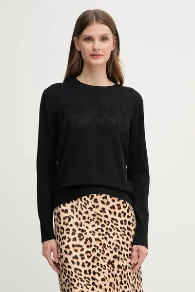 Svetr Dkny dámský, černá barva, DJ5R0646