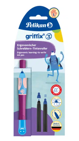 Inkoustový roller pro leváky, Griffix 3 fialový