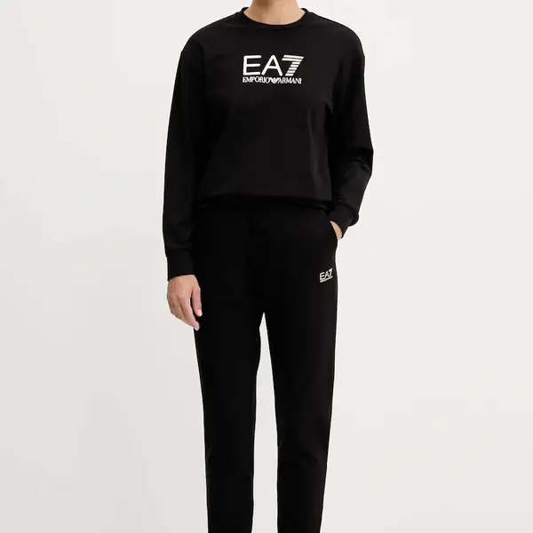 Tepláková souprava EA7 Emporio Armani dámská, černá barva, AF13135.7W000115