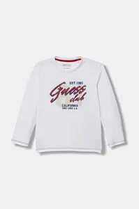Guess Dětské bavlněné tričko s dlouhým rukávem Guess
