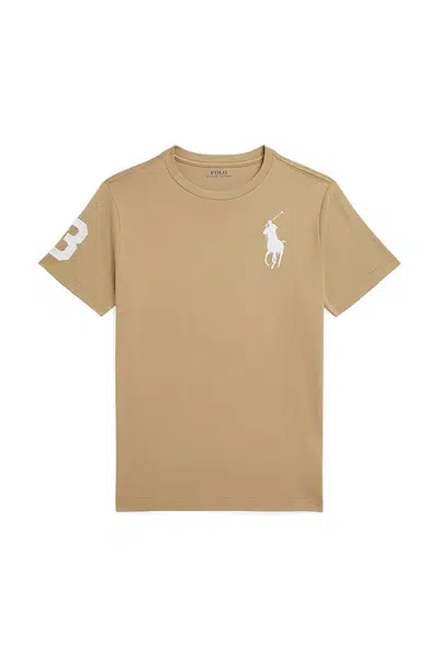 Bavlněné tričko Polo Ralph Lauren béžová barva, 323832907068