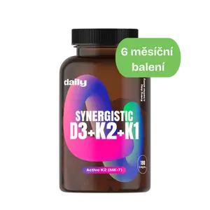 DAILY Synergistic D3 + K2 + K1 180 kapslí