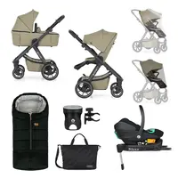 Petite&Mars Kočárek kombinovaný ICON 2v1 Mossy Green XXL RWS + Core Pro i-Size Black + Báze