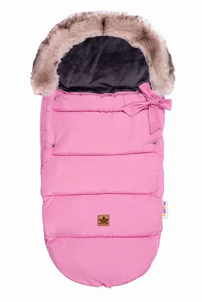 Baby Nellys Dětský fusak STYLE s kožešinkou , 110 x 50 cm, růžová