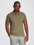 Ombre Men's polo t-shirt with decorative buttons