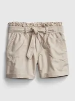 GAP Dětské kraťasy high-rise paperbag waist shorts - Holky