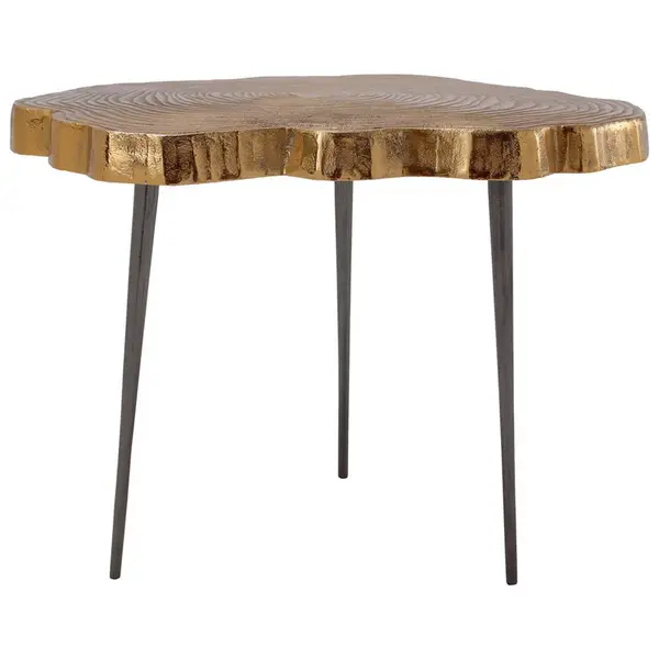 MID.YOU ODKLÁDACÍ STOLEK, černá, barvy zlata