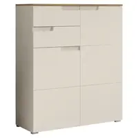 MID.YOU KOMODA, kašmírová, dub artisan, 100/119/40 cm