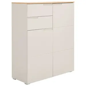 MID.YOU KOMODA, kašmírová, dub artisan, 100/119/40 cm