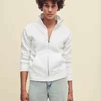 White women's sweatshirt with stand-up collar Fruit of the Loom