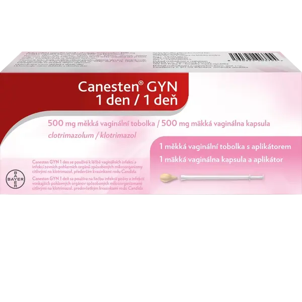 CANESTEN GYN 1 deň 500 mg, mäkká vaginálna kapsula 1 ks