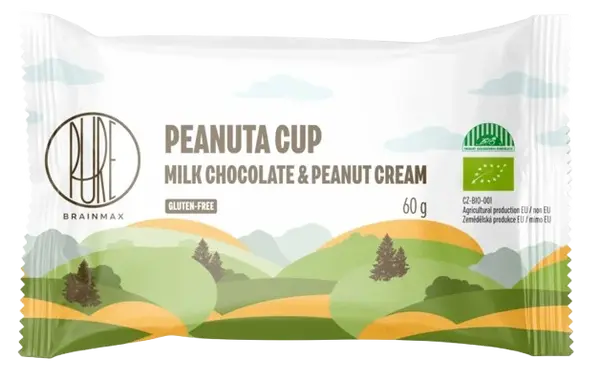 BRAINMAX Pure Peanuta Cup, Čoko košíček s arašídovým krémem, BIO 60 g
