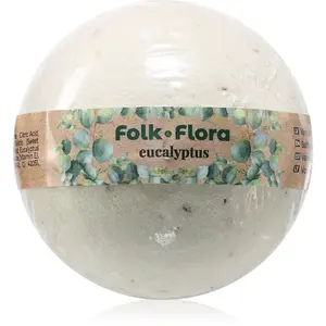 Folk & Flora Eucalyptus koupelová bomba se zklidňujícím účinkem 130 g