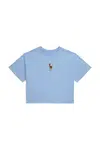 Tričko Polo Ralph Lauren modrá barva, 313970989002