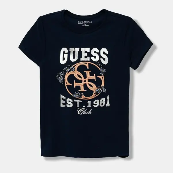 Dětské tričko Guess tmavomodrá barva, J5YI25 K6YW4