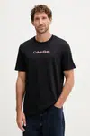Bavlněné tričko Calvin Klein Jeans pánské, černá barva, s potiskem, LV04RC858G