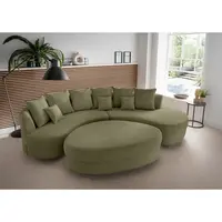 Livetastic SEDACÍ SOUPRAVA, textil, olivově zelená