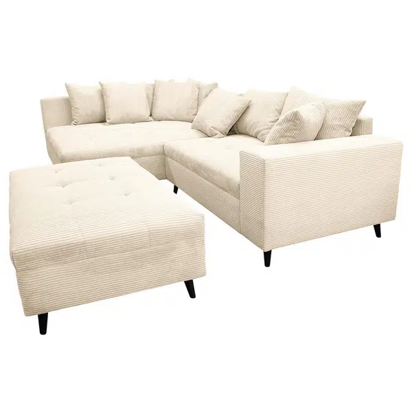 MID.YOU ROHOVÁ SEDAČKA, textil, krémová
