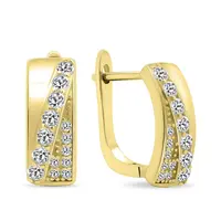 Brilio Silver Okouzlující pozlacené náušnice se zirkony EA568Y