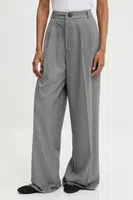 Kalhoty Answear.LAB dámské, černá barva, široké, high waist