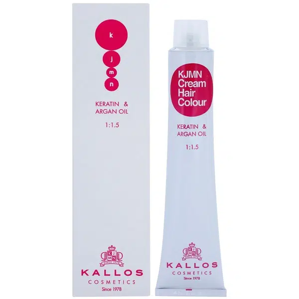 Kallos KJMN Professional Cream Hair Colour Keratin & Argan Oil barva na vlasy s keratinem a arganovým olejem odstín 6.3 Dark Golden Blond 100 ml