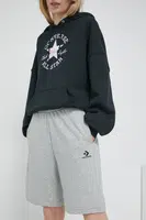 Kraťasy Converse šedá barva, melanžové, 10023875.A02-VINTAGEGRE