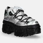 Kožené boty New Rock Floater Plata, Tank Casco Negro Sin