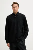 Bavlněná košile A.P.C. Chemise Mateo Logo pánská, bílá barva, relaxed, s límečkem button-down, COHAH.H12599