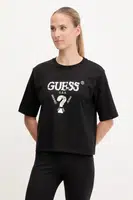 Bavlněné tričko Guess AURLIE dámské, béžová barva, V4YI06 I3Z14