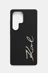Obal na telefon Karl Lagerfeld Samsung Galaxy S25 Ultra černá barva, KLHCS25LSCMSMVK