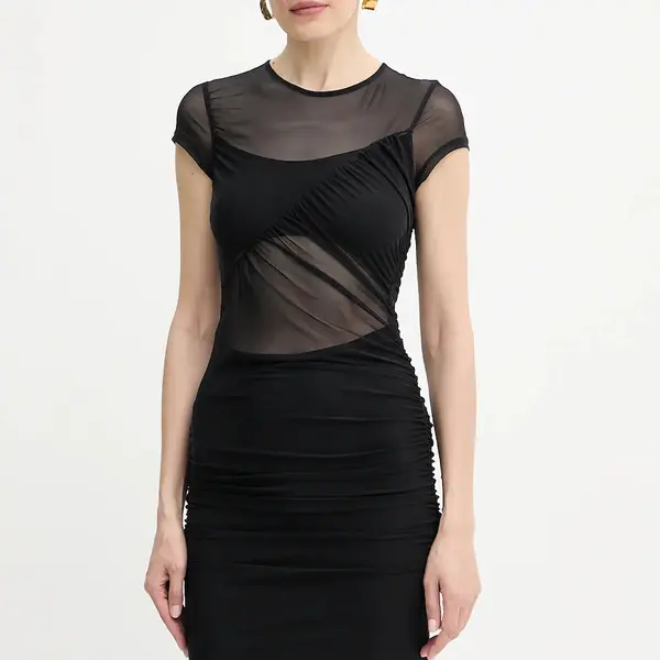 Šaty Guess GRACEY černá barva, mini, přiléhavé, W5YK66 KBAH2