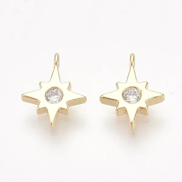 Brass Cubic Zirconia Charms