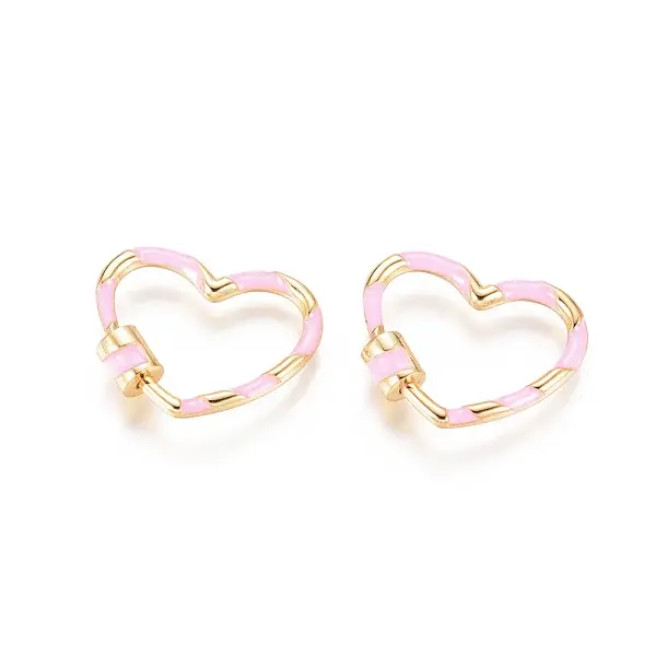 Golden Plated Brass Screw Carabiner Lock Charms